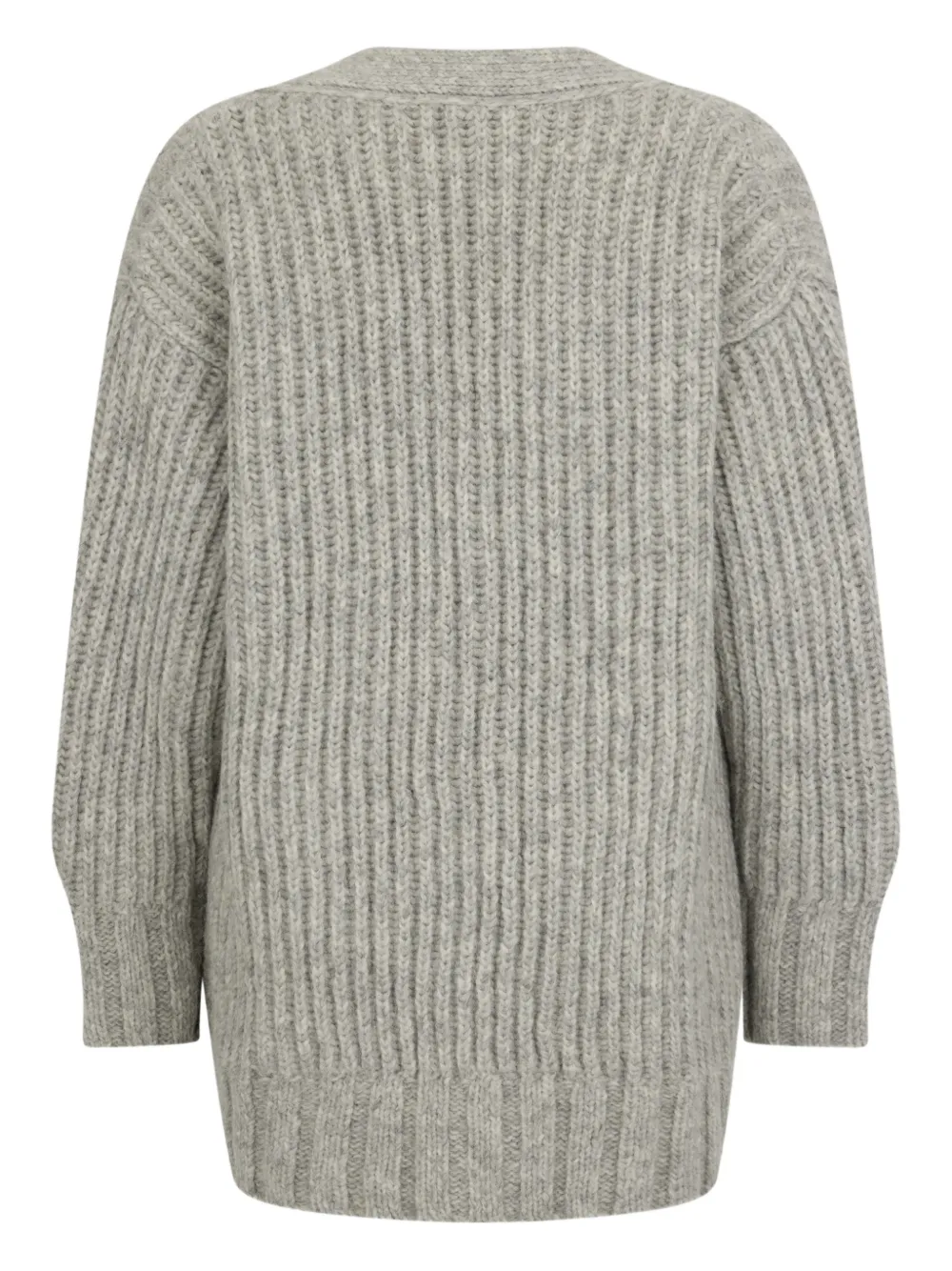  Malo Button-up Ribbed Cardigan - Grey 
