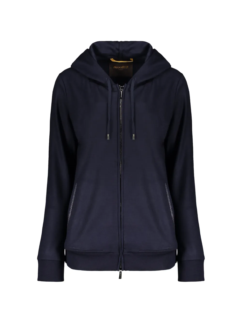 Moorer zip-up drawstring hoodie - Blau