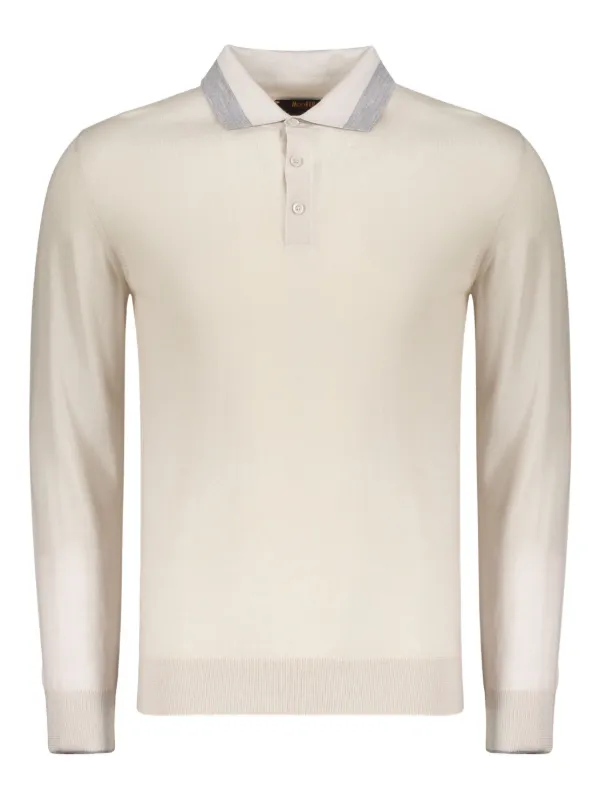 Moorer Polo-collar Sweater in Neutrals