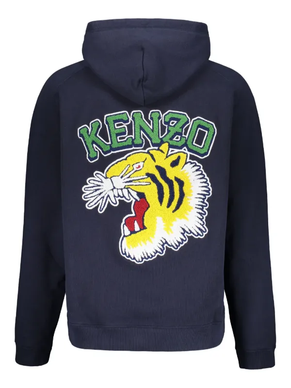 Kenzo タイガーアップリケ パーカー | ブルー | FARFETCH JP