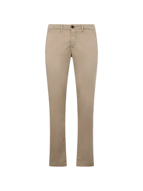 Moorer Button Trousers in Neutrals