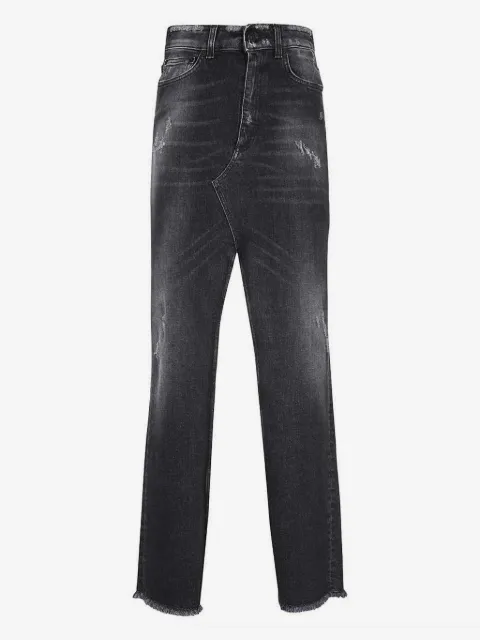 DONDUP slit-detail denim skirt