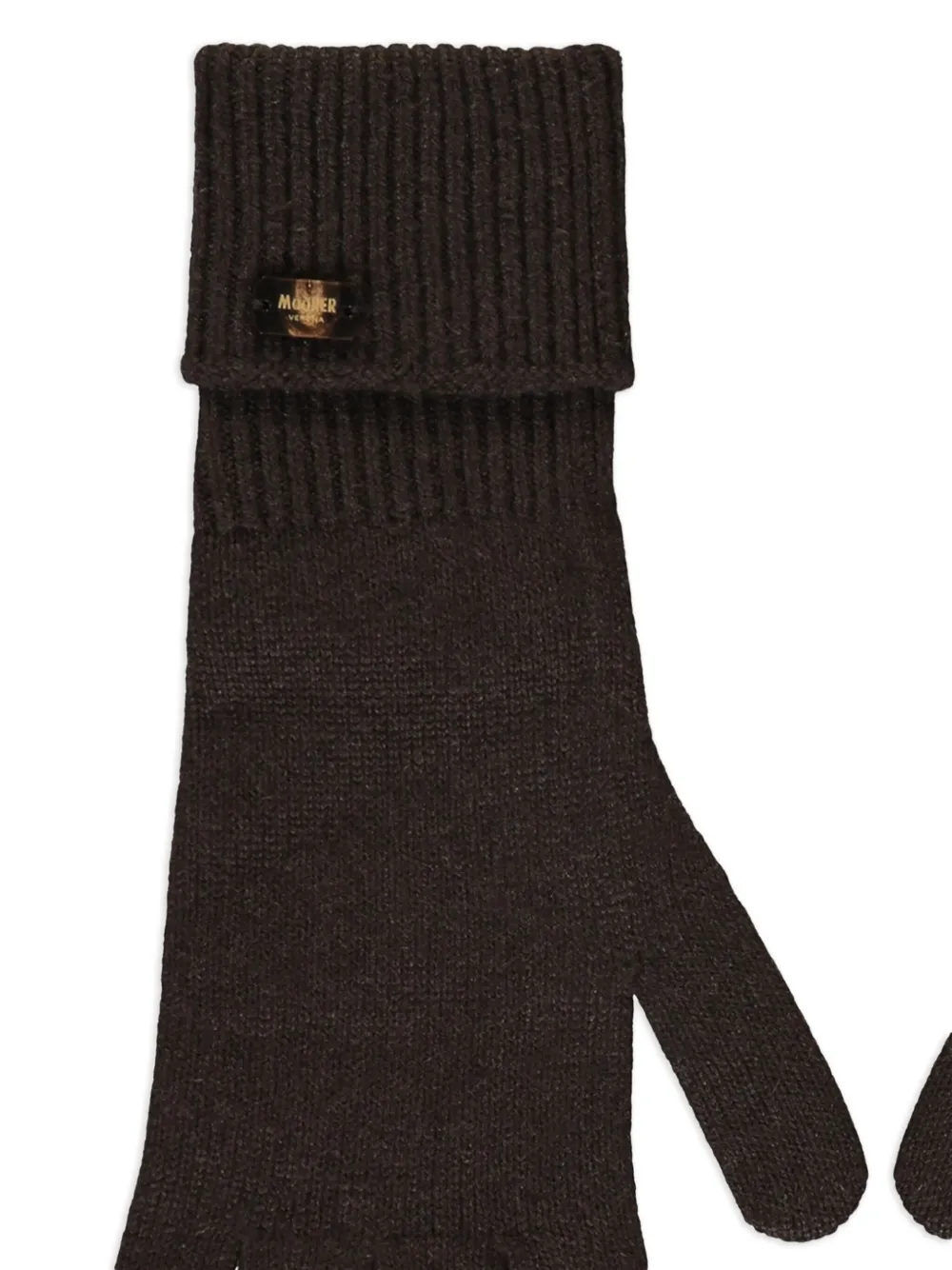 Moorer ribbed cuff gloves - Bruin