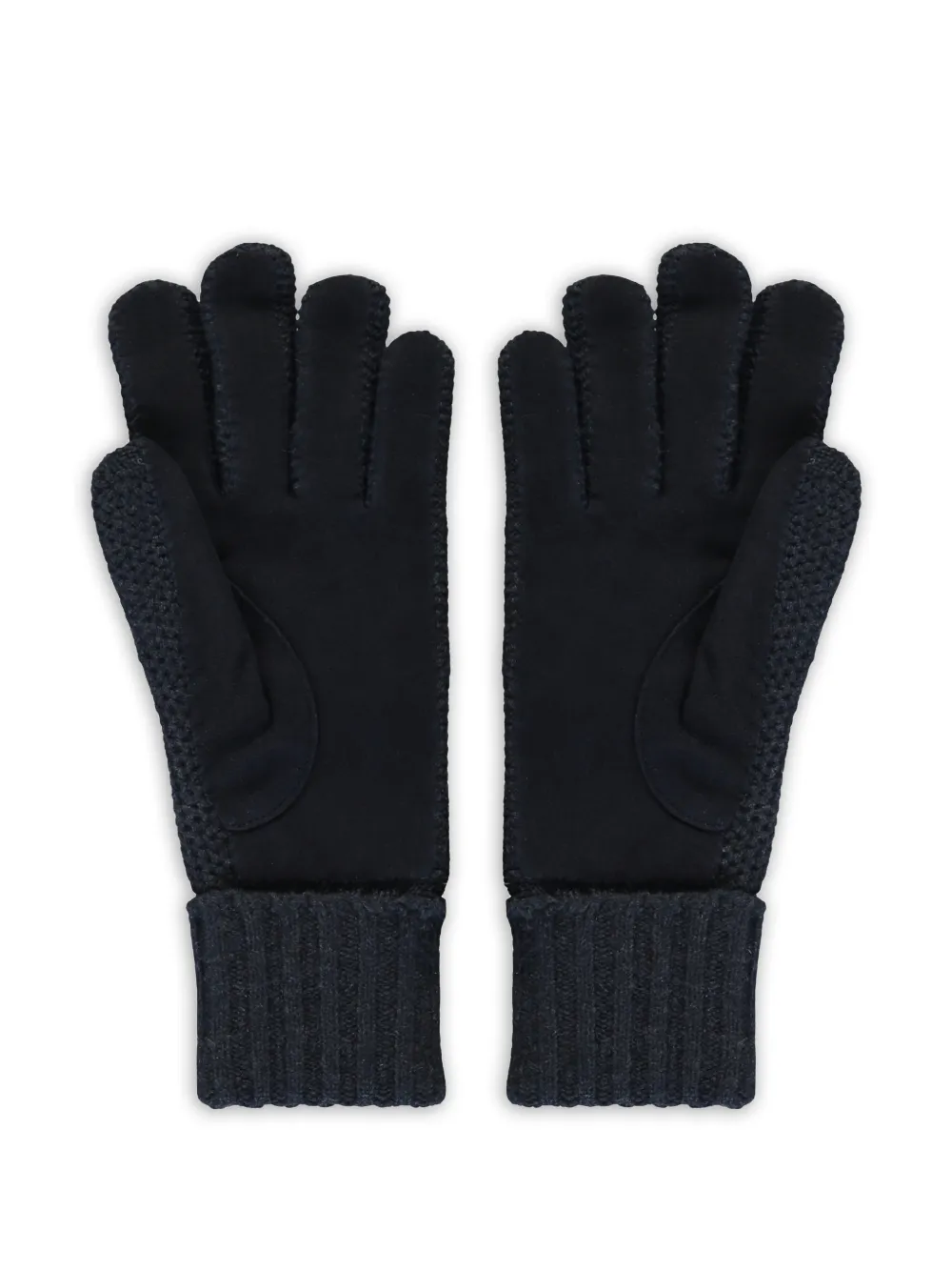 Moorer Ribgebreide handschoenen Blauw