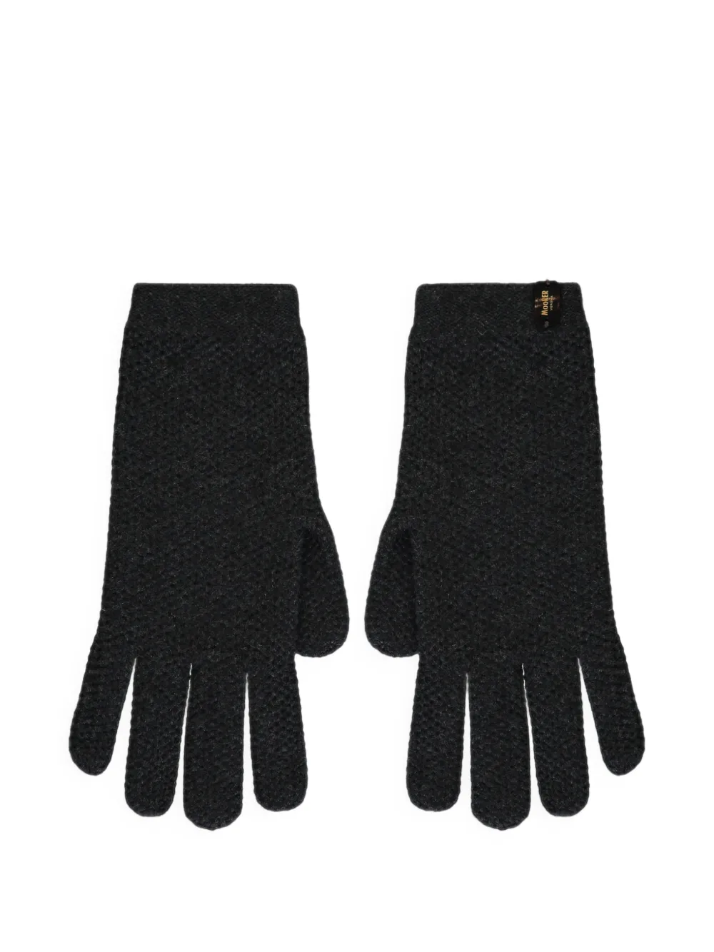 Moorer knitted cashmere gloves Zwart