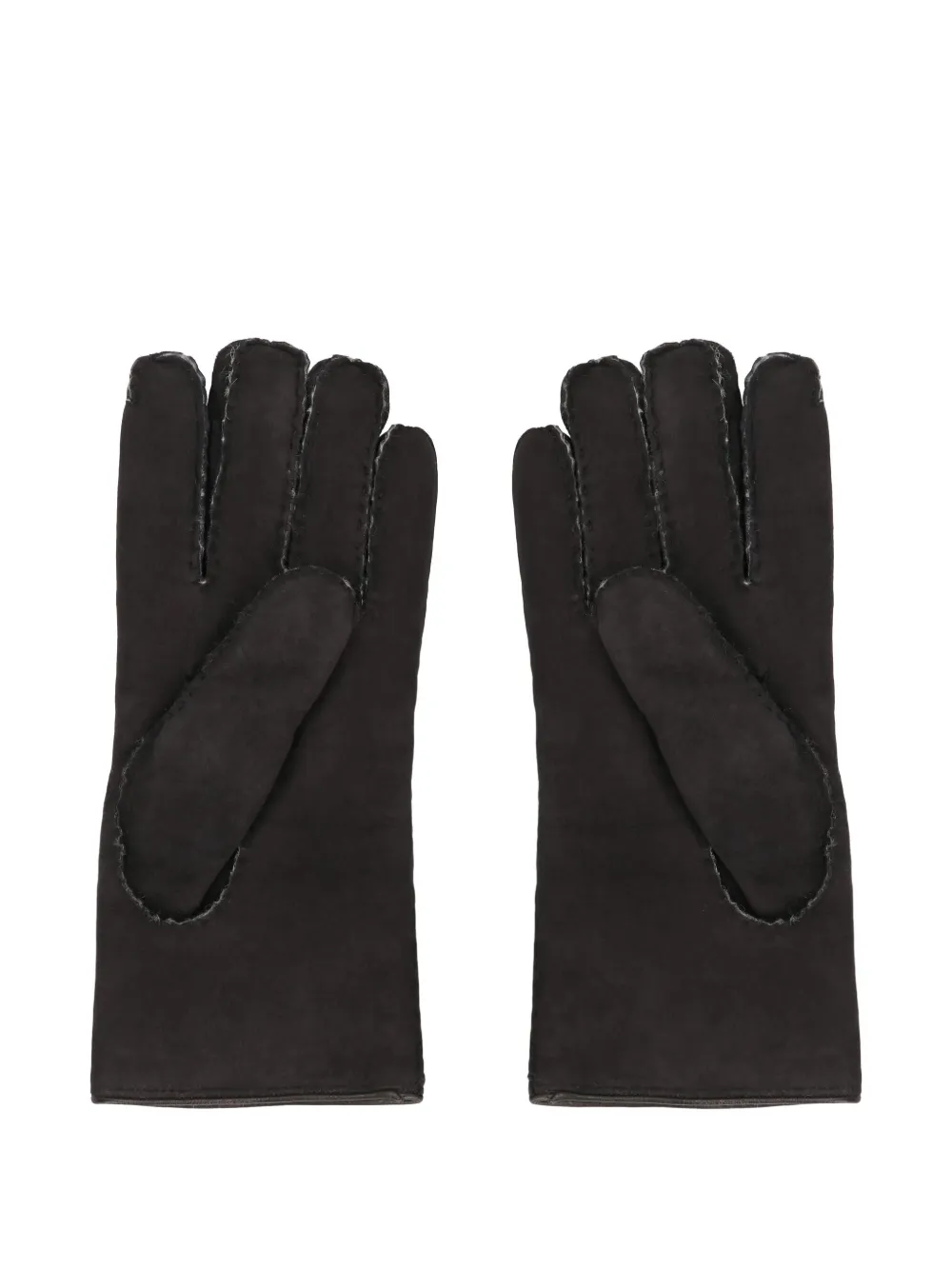 Moorer Hideko Sheepskin Suede Gloves In Brown