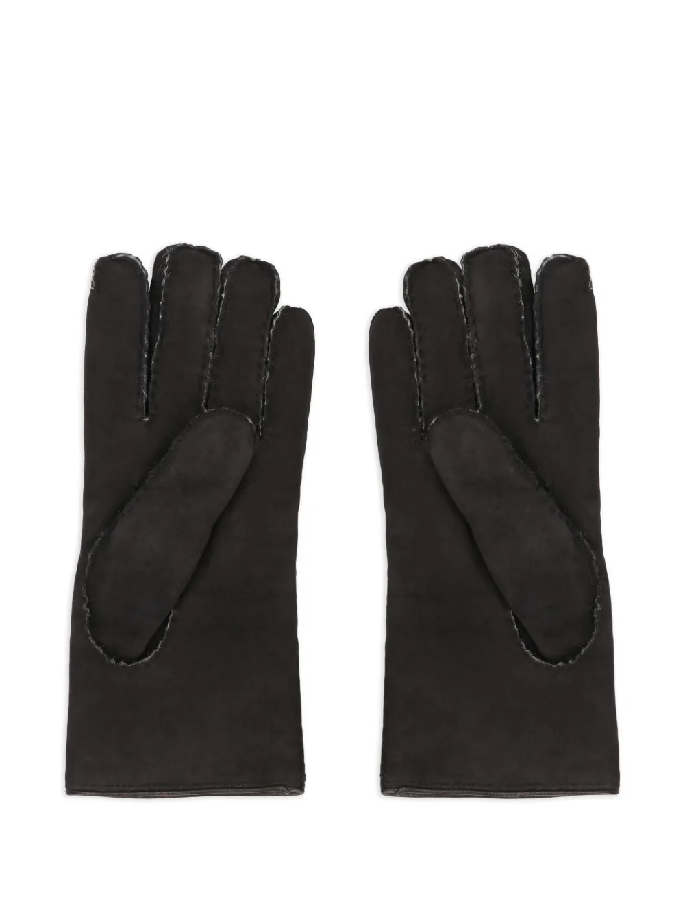 Moorer Hideko sheepskin suede gloves Zwart