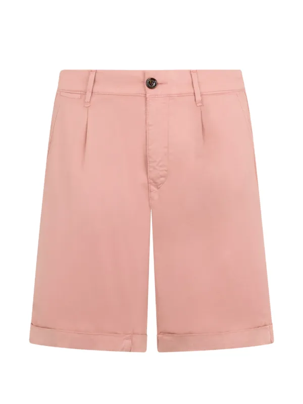 Moorer Alicudi-sec Turned-up Shorts in Pink