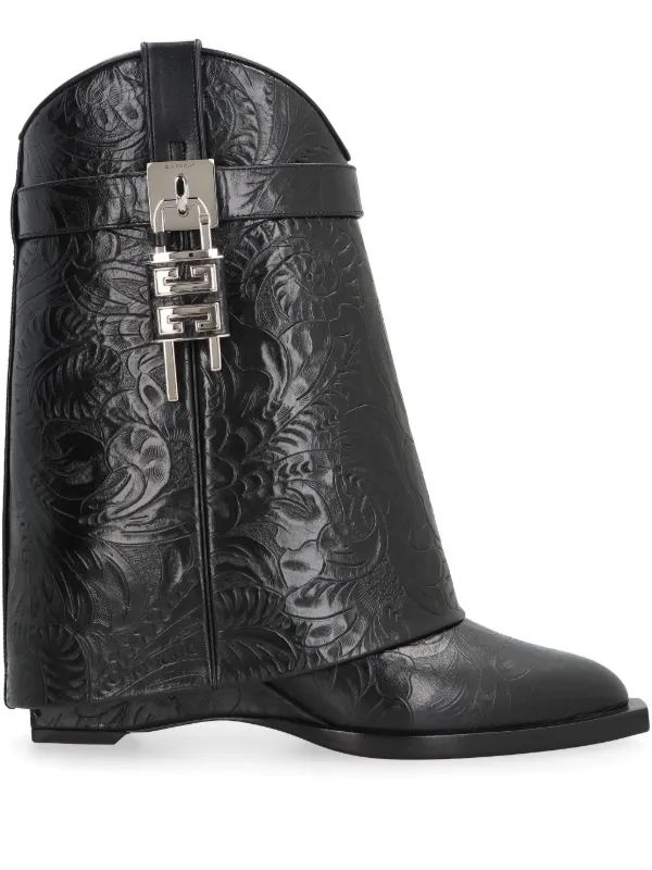 givenchy シャークロックウエスタンブーツ Givenchy シャークロック 60mm ウエスタンブーツ | ブラック