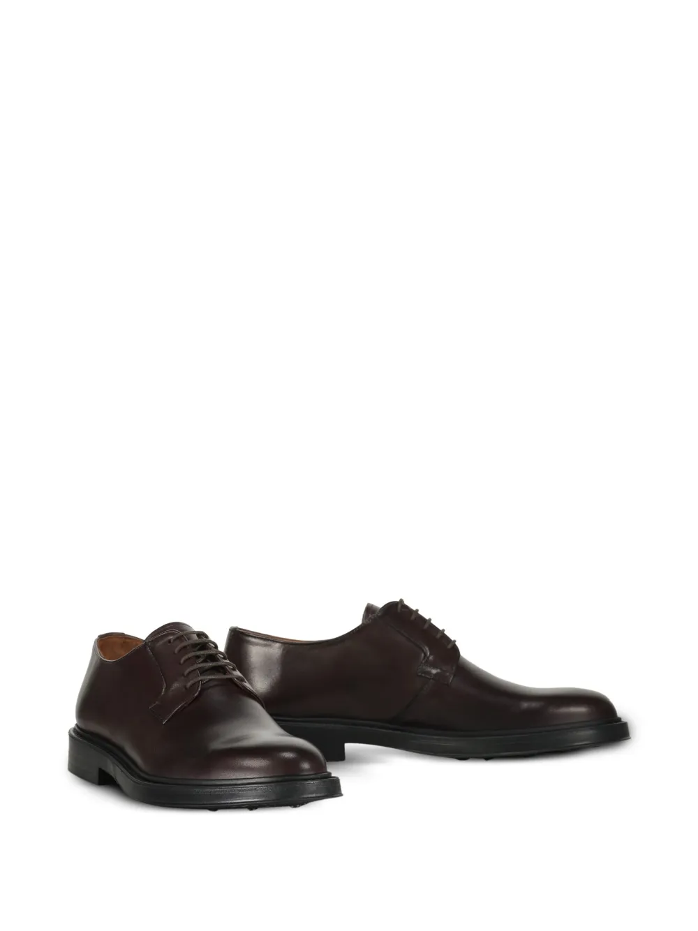 Bruno Magli leather derby shoes Brown