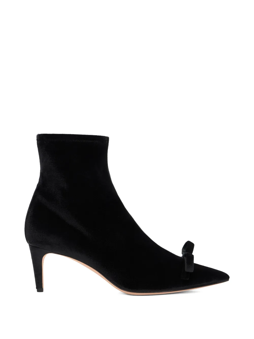RED(V) bow pointed boots - Nero