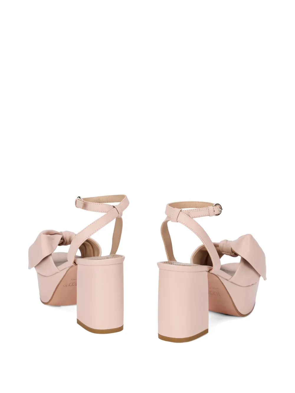 RED(V) bow platform sandals Roze