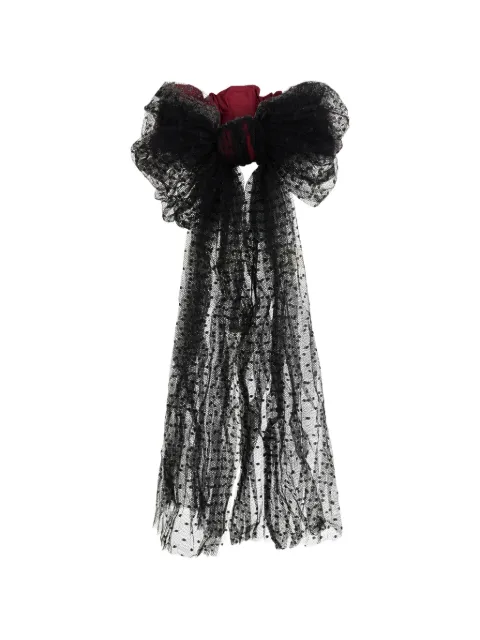 RED(V) ruffled polka-dot belt