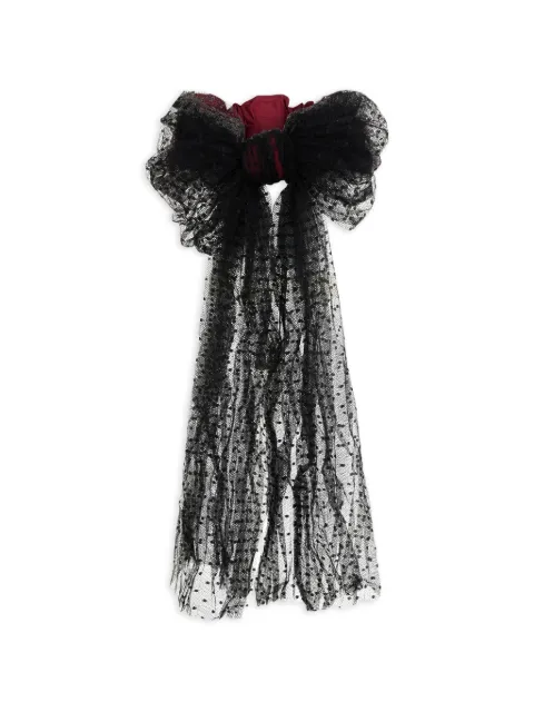 RED(V) ruffled polka-dot belt