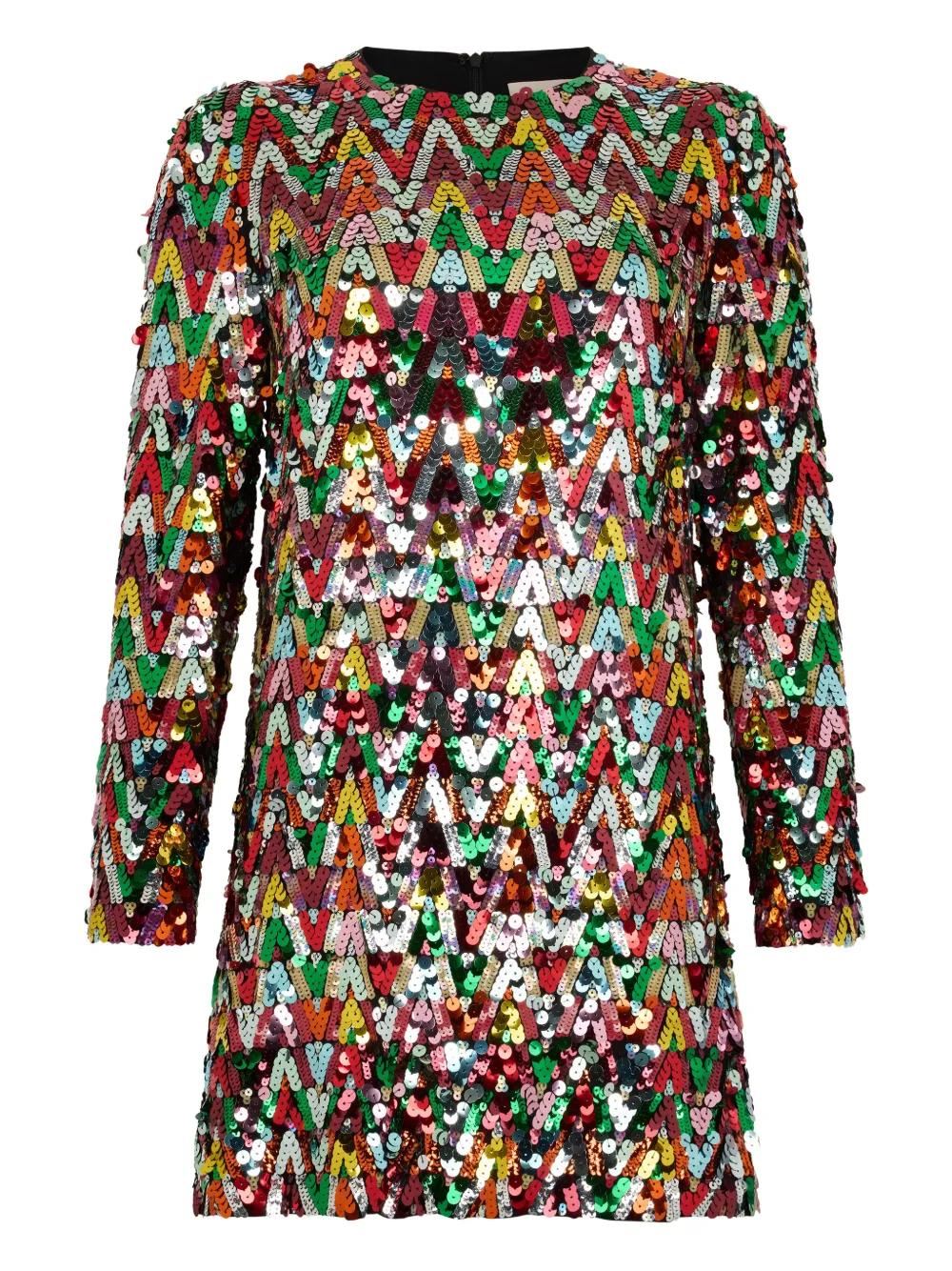 Valentino Garavani sequin pattern mini dress - Rosso