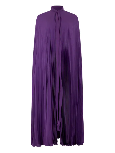 Valentino Garavani pleated tie-fastening cape