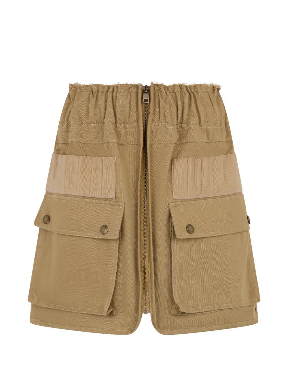 Valentino Garavani ruffled elasticated mini skirt - Toni neutri