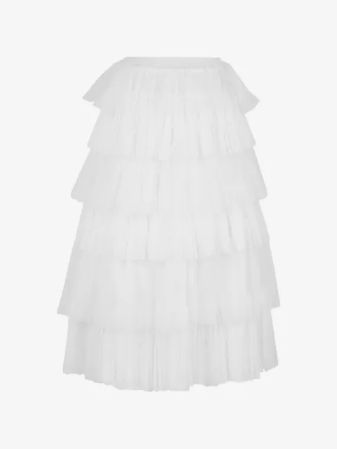 RED Valentino tiered ruffled midi skirt
