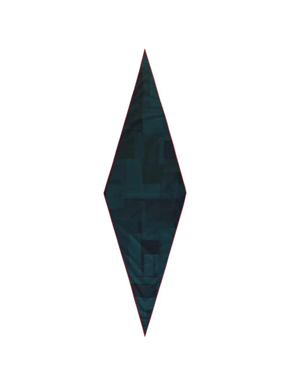 Zegna geometric-print silk scarf - Green