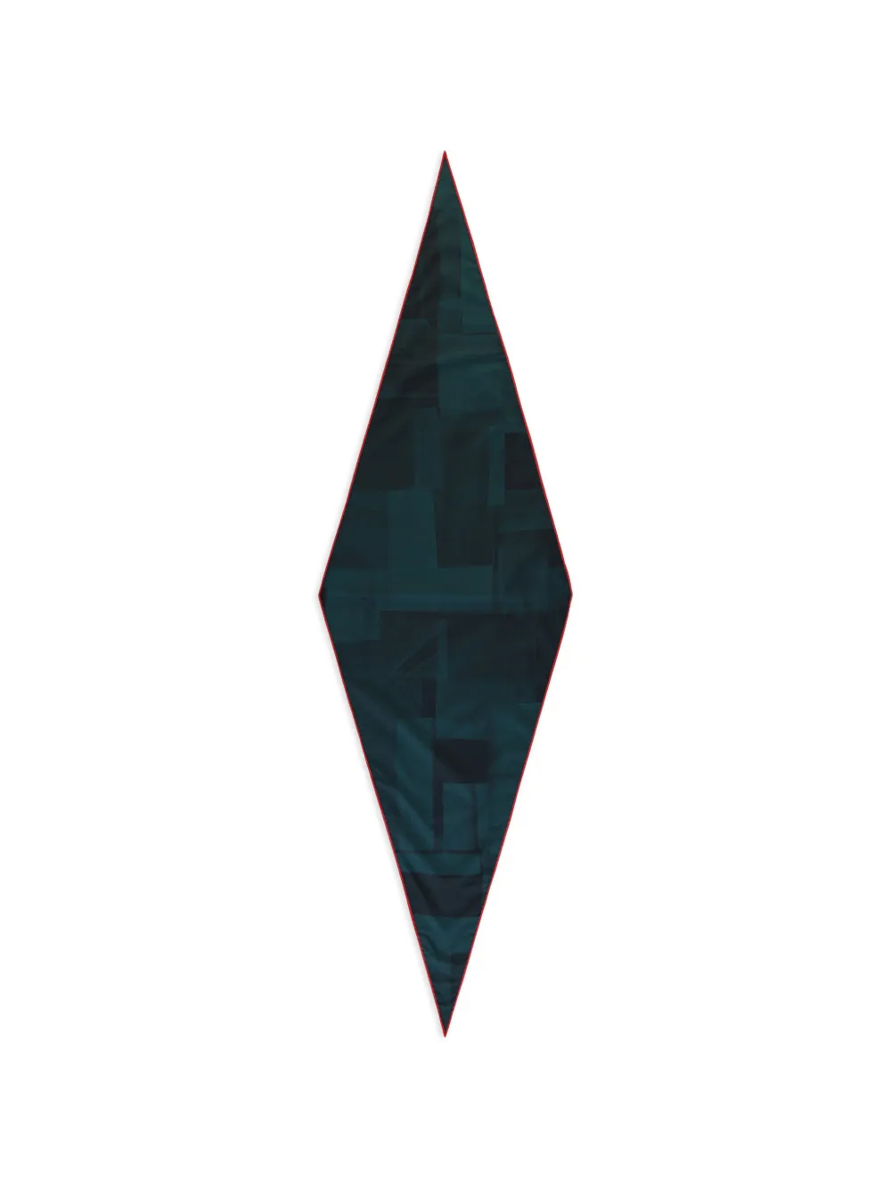 Zegna geometric-print silk scarf - Green