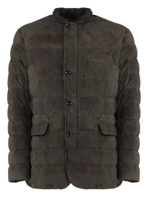 Moorer suede quilted jacket