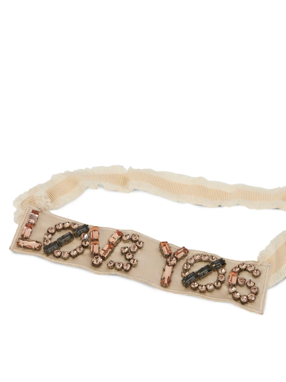  Red(v) Fringed Embellished Necklace - Neutrals 
