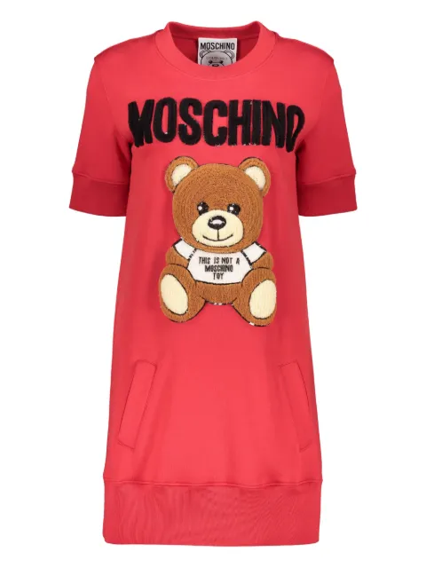 Moschino Teddy-bear appliqué dress