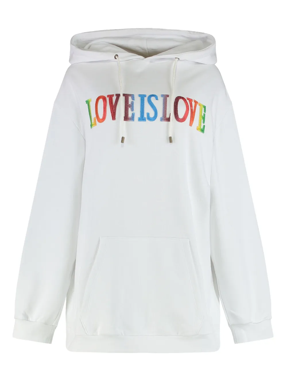 Alberta Ferretti lettering-patch hoodie | White | Image 1