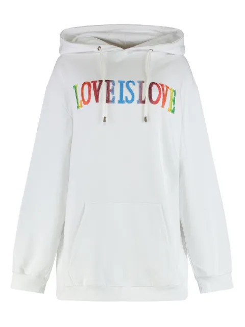 Alberta Ferretti lettering-patch hoodie