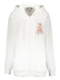 Moschino zip-up hoodie - White