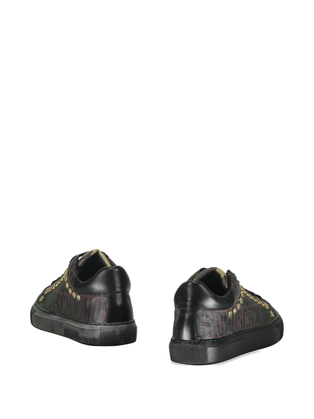 Moschino logo-print studded sneakers Black