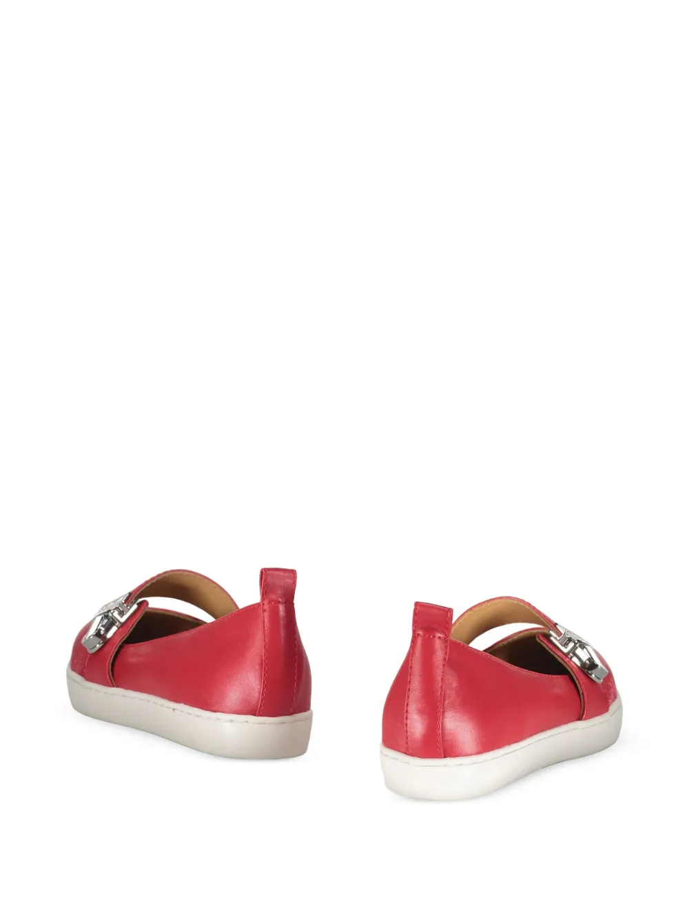 Moschino buckle-fastening ballet flats Rood