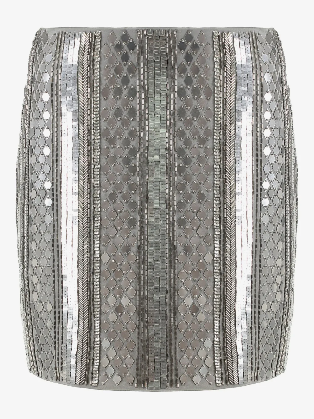 beaded-embellishment mini skirt