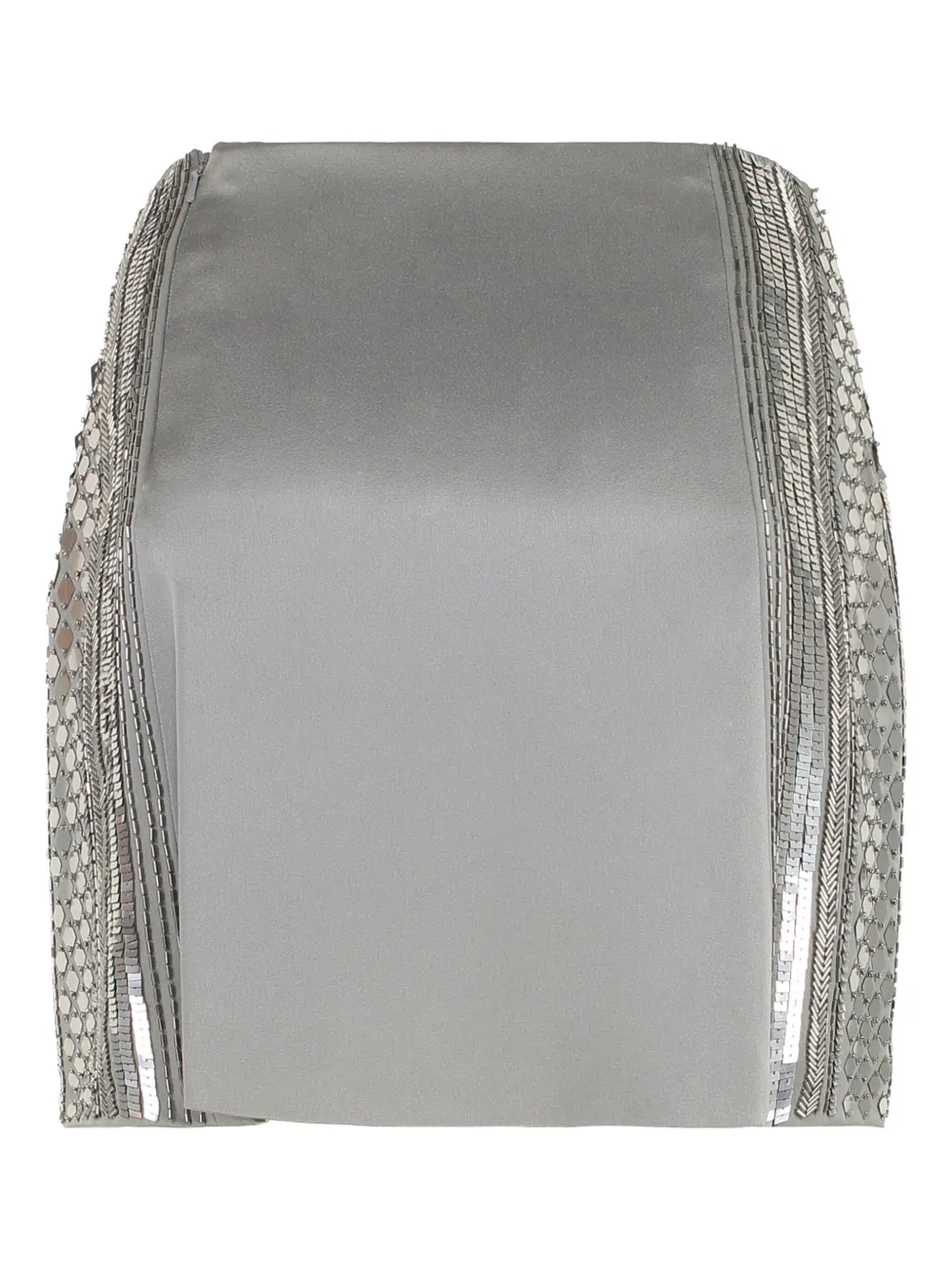 Alberta Ferretti beaded-embellishment mini skirt - Zilver