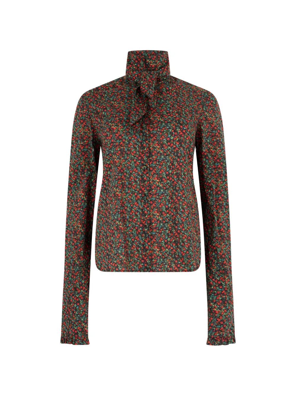 Philosophy Di Lorenzo Serafini ruffled floral-print blouse - Nero