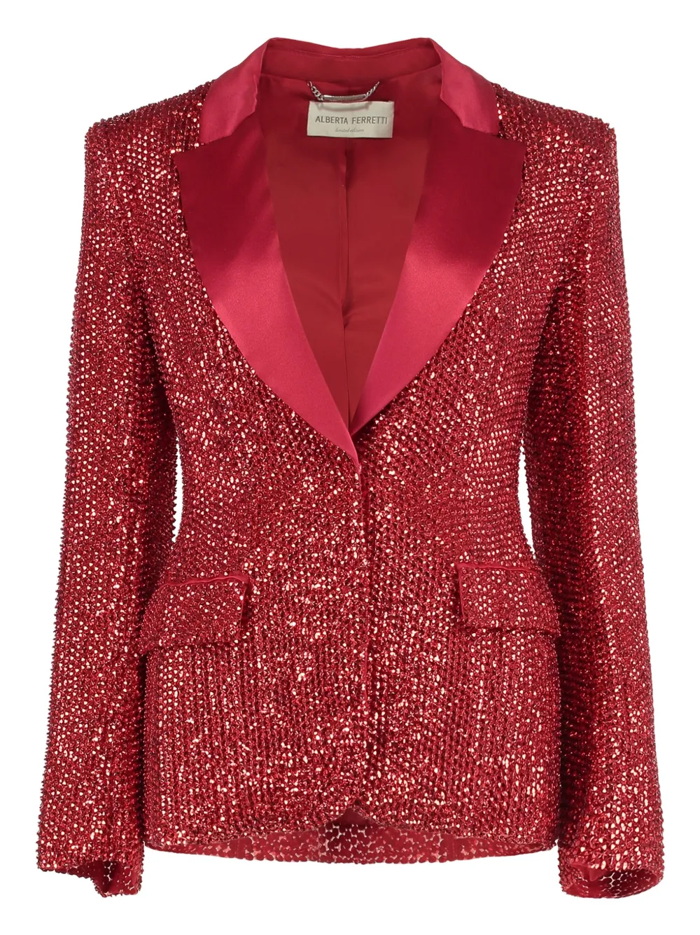 Alberta Ferretti sequin-embellishment blazer | Red | Image 1