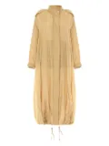 Alberta Ferretti drawstring-detail coat - Yellow
