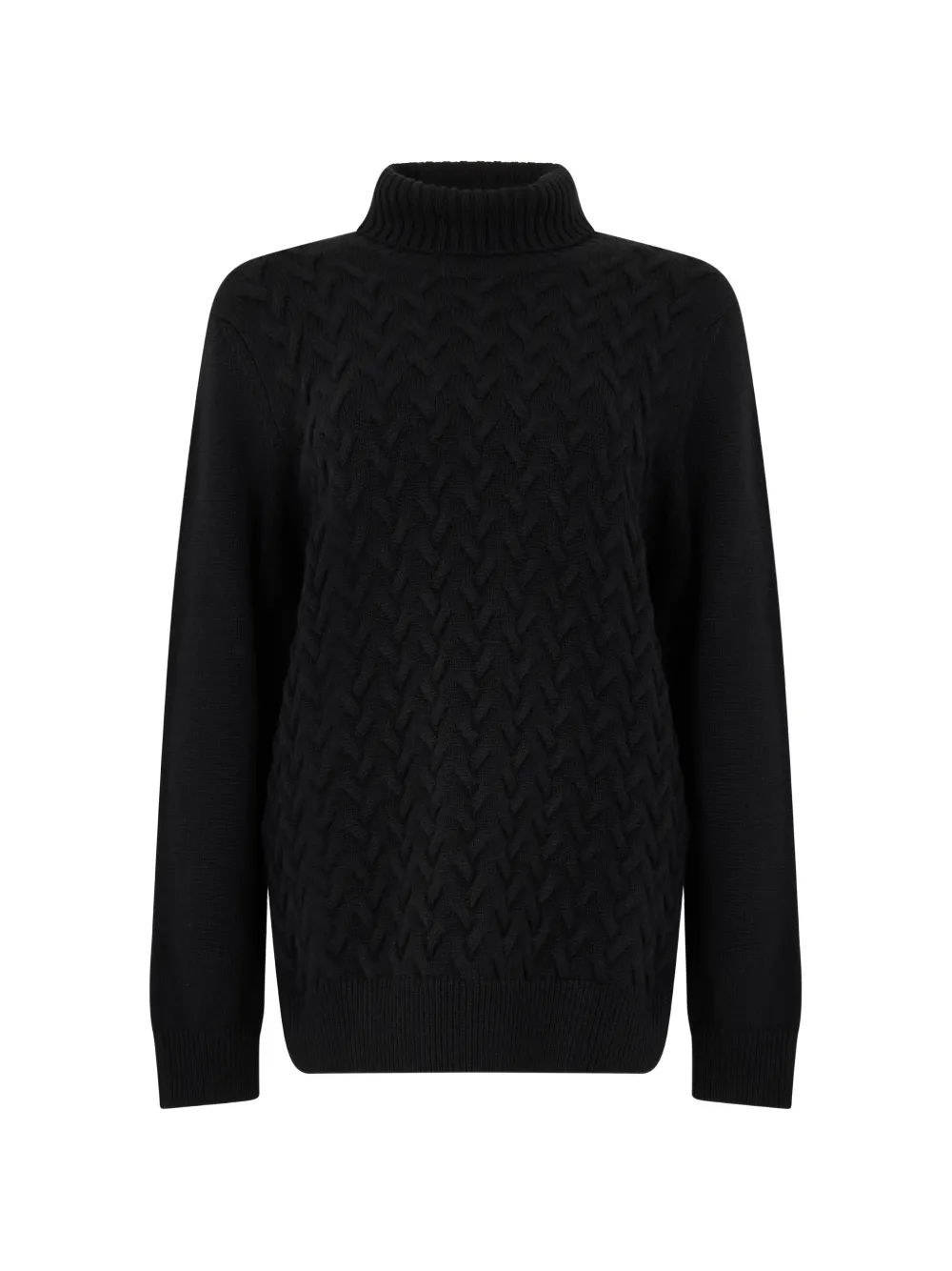Moorer Absoltr2 cable-knit roll-neck sweater - Black