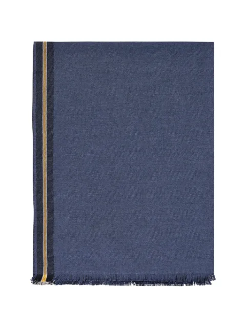 Moorer stripe fringed scarf