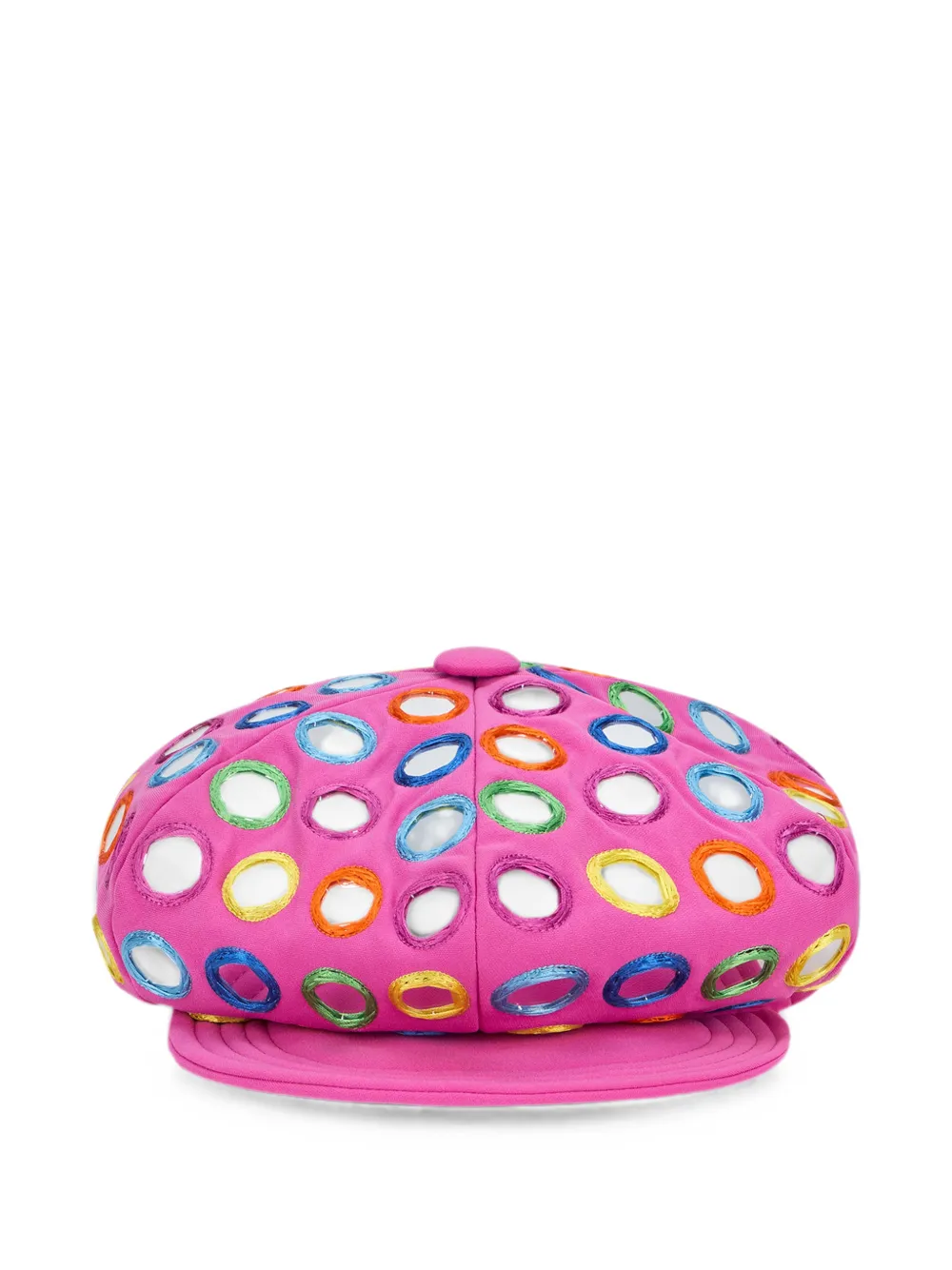 Moschino mirror-embellished beret - Rosa