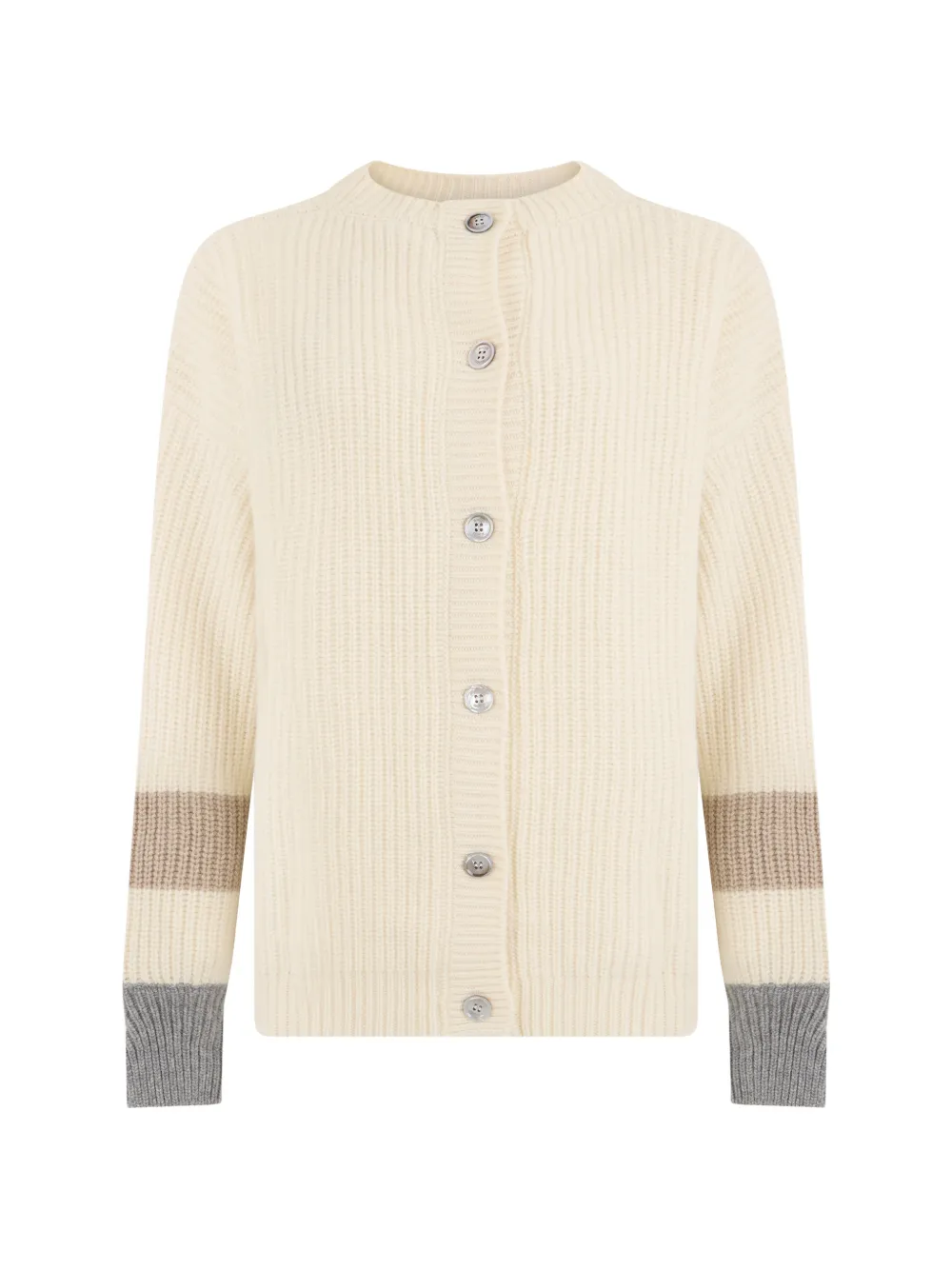 Moorer Cardigan Alexis-Tcl a coste con design color-block - Toni neutri