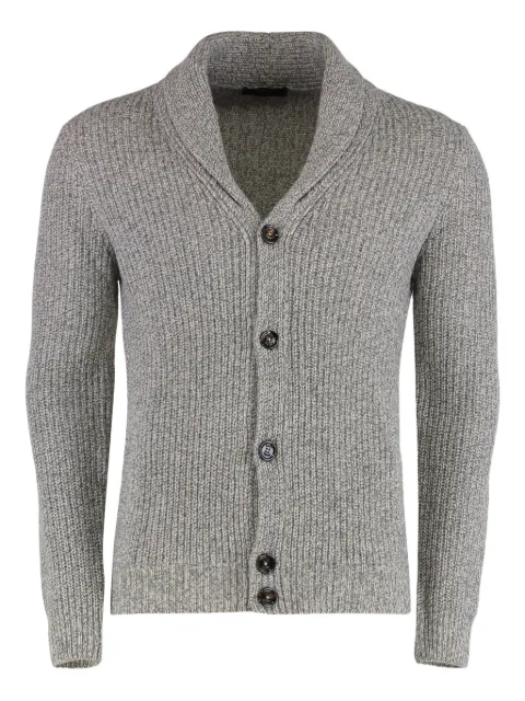 Moorer buttoned shawl-collar cardigan
