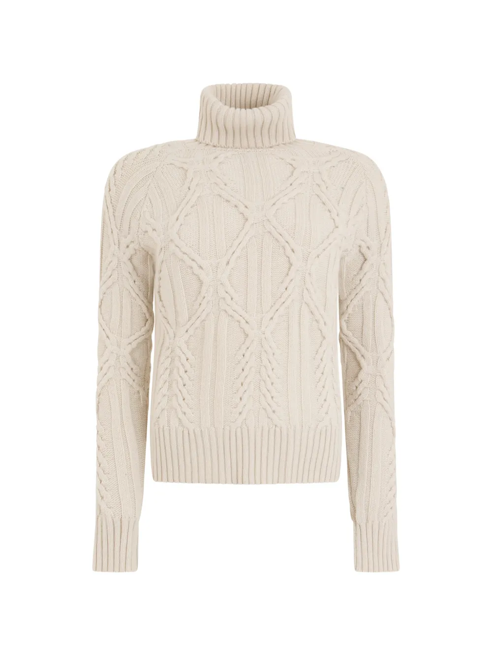 Moorer Anna-Cws cable-knit roll-neck sweater - Neutrals
