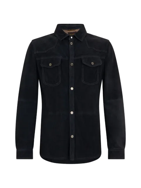 Moorer suede panelled jacket
