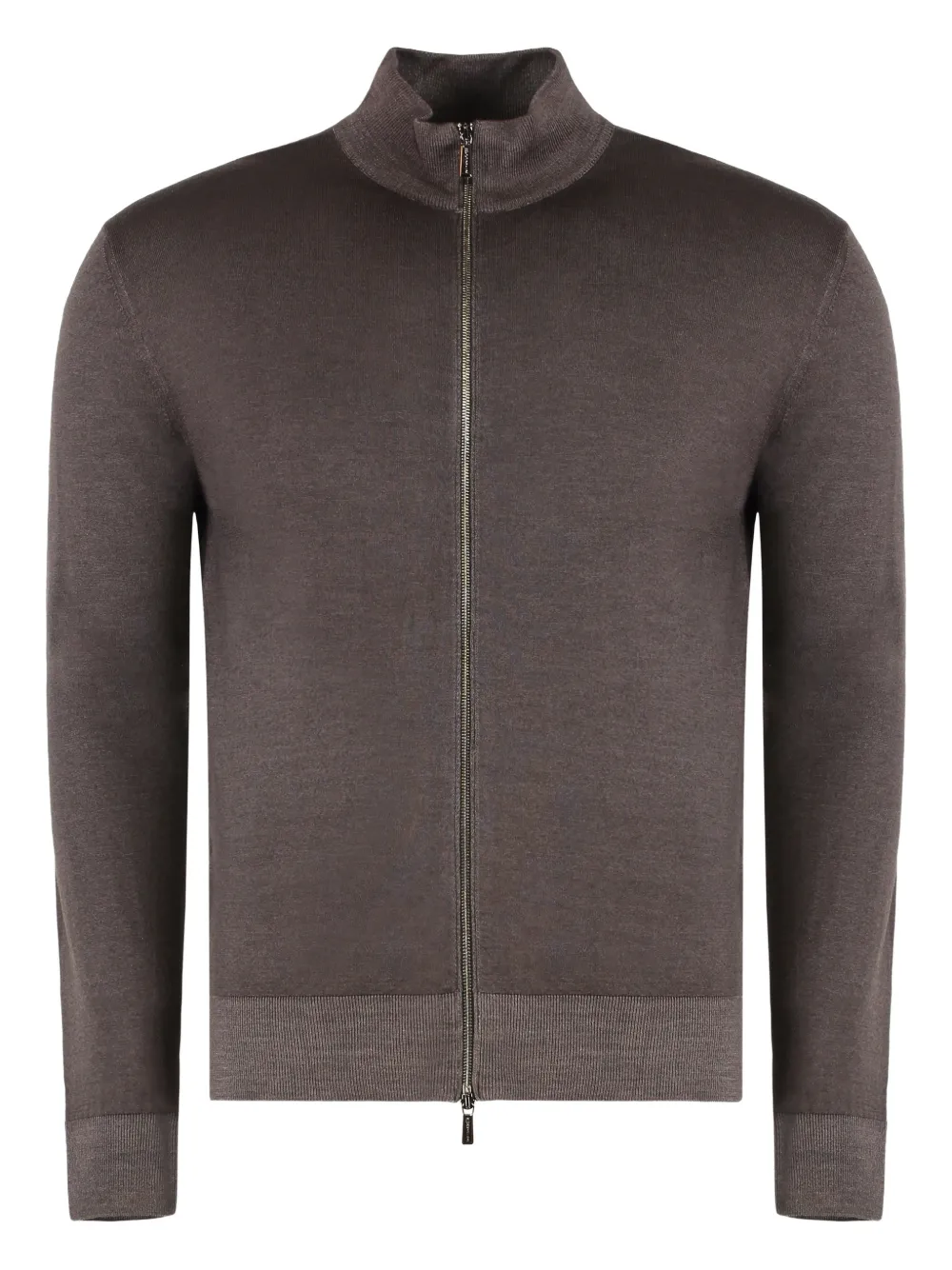 Moorer zip-up cardigan | Brown | Image 1