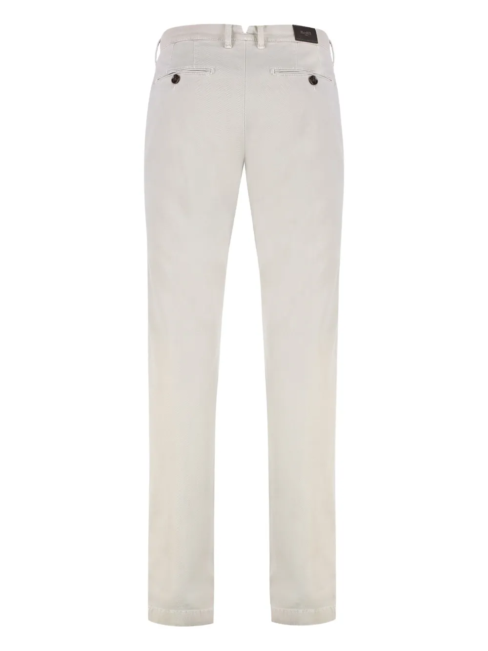 Moorer logo-patch trousers Beige