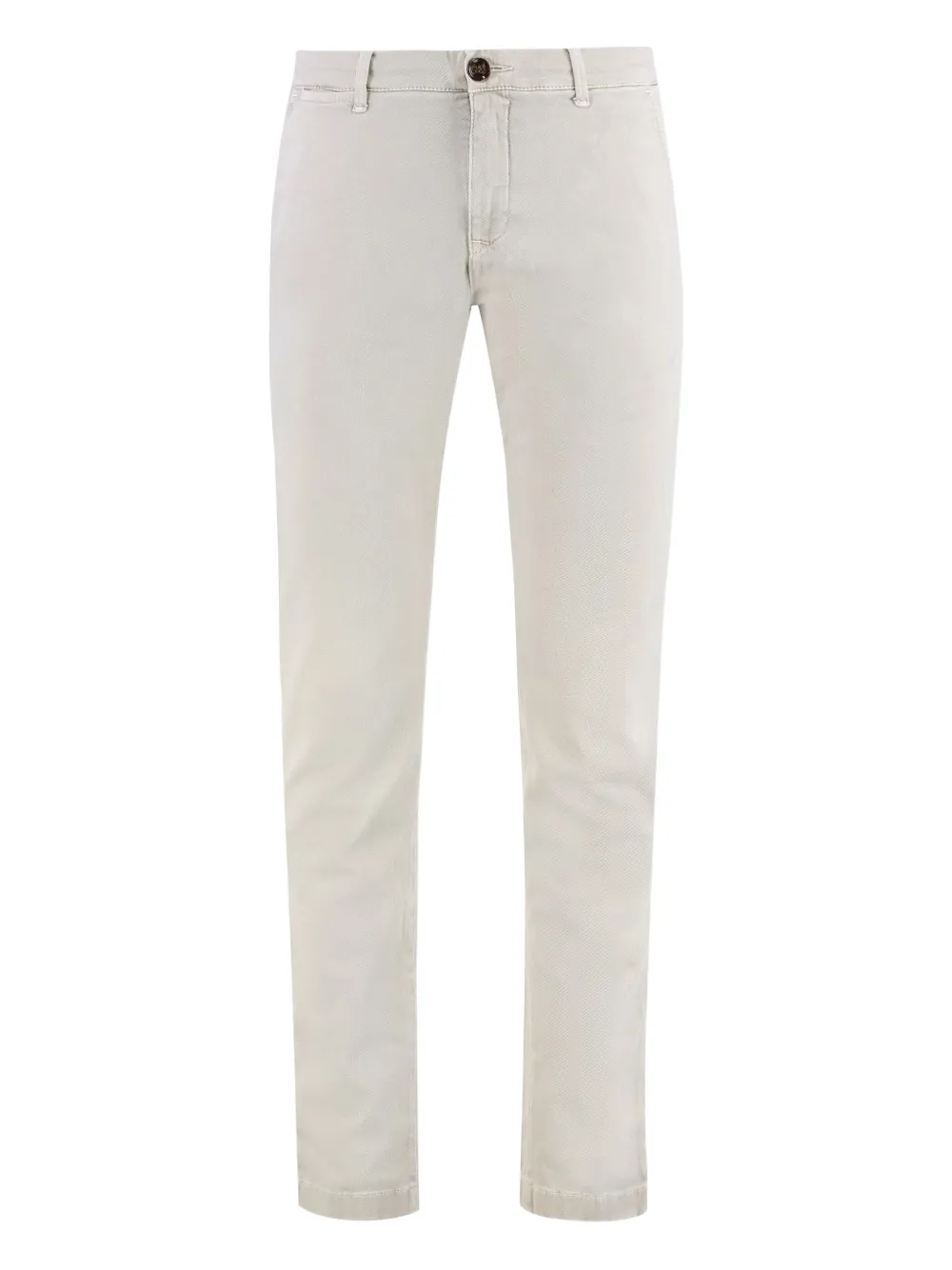 Moorer logo-patch trousers Beige