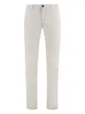 Moorer logo-patch trousers - Neutrals