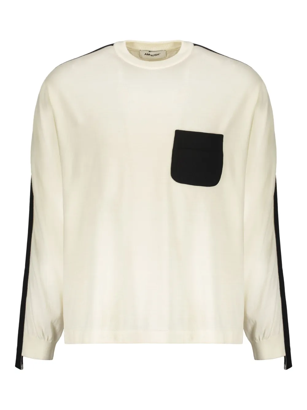 AMBUSH contrast-panel long-sleeve sweater Beige