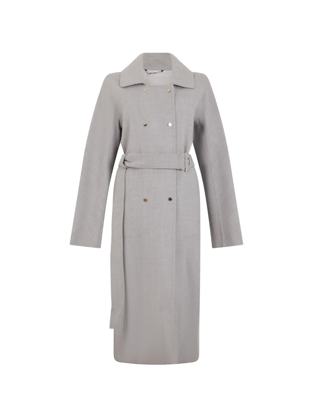 Moorer Bonnie-P belted double-breasted coat - Gris